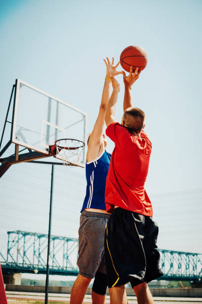 istock Basketball ramp to block a three point shot 838903338