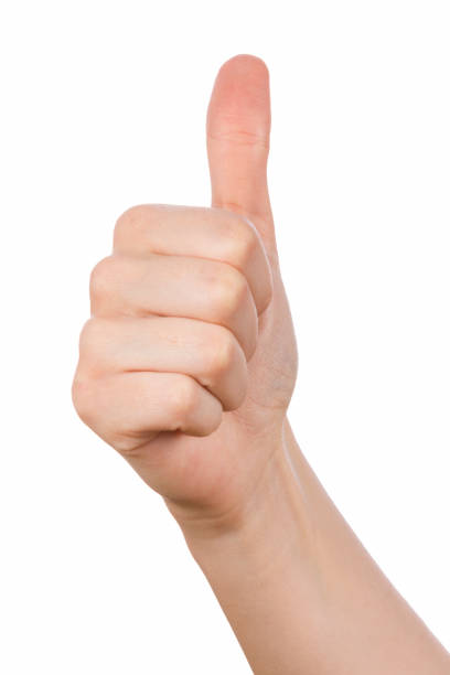 istock Young girl hand signaling thumb up 838906114
