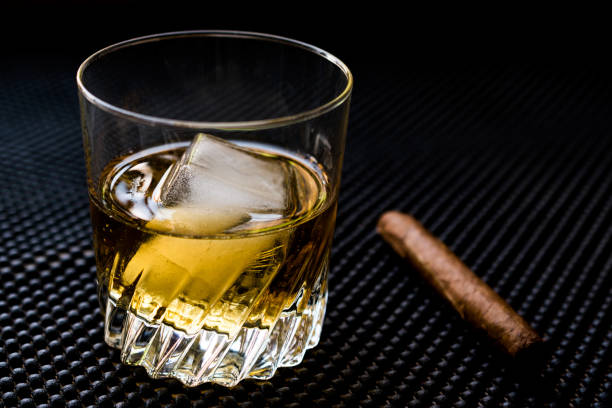 istock Godfather Cocktail with Cigar 838906494