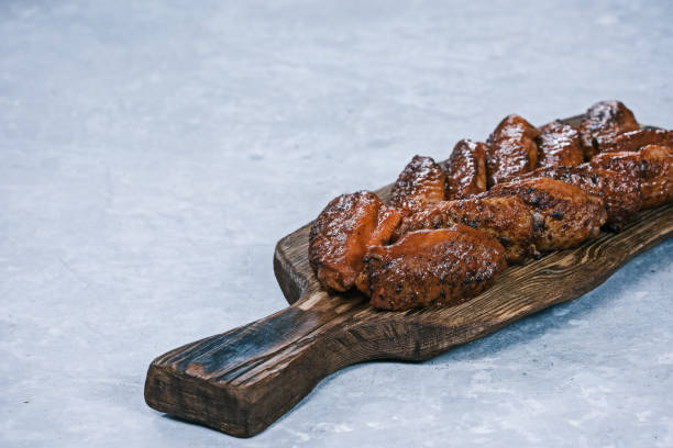 istock Buffalo wings served on wood 838909316