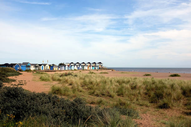 View of beach from Pier at Southwold in Suffolk
