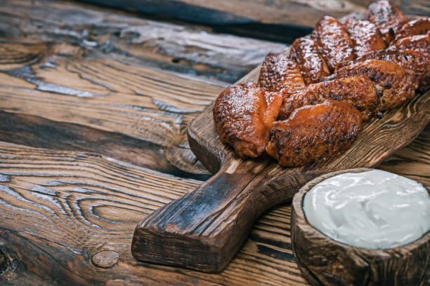 istock Buffalo wings served on wood 838913382