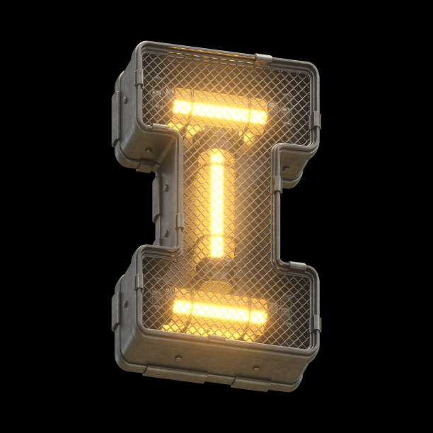 istock Metallic futuristic font 838916492
