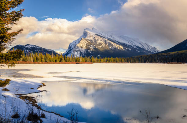 istock Winter Sunset over a Frozen Lake 838923334