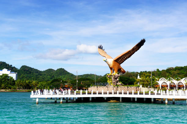 istock Shot of Langkawi's Eagle Square from the sea 838923744
