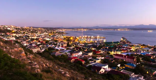 Town of Mossel Bay at dusk