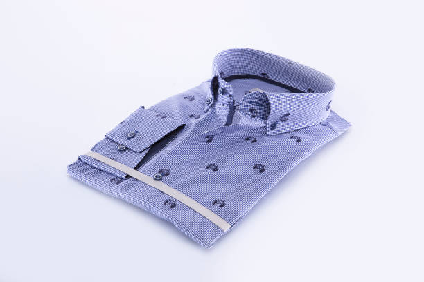 istock Man's shirt folded on a white background. Isolated 838941280