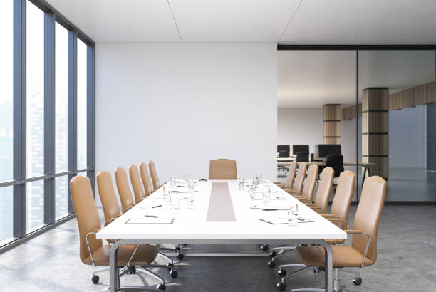 istock White conference room with beige chairs 838949172