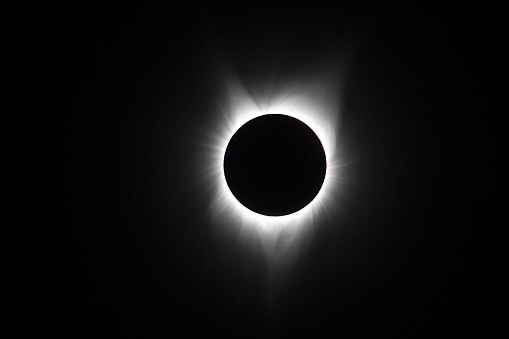 Telephoto shot of the Eclipsed sun during the great North American Eclispe of 2017.