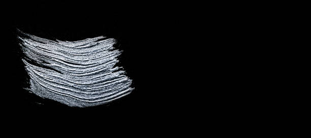 istock Silver textured painting on black background. Texture of black Silver. 838985836