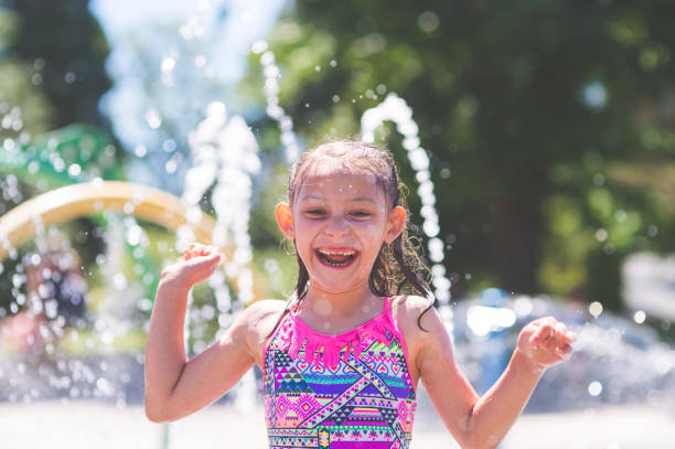 istock Summer afternoon at the splash pad 838989486