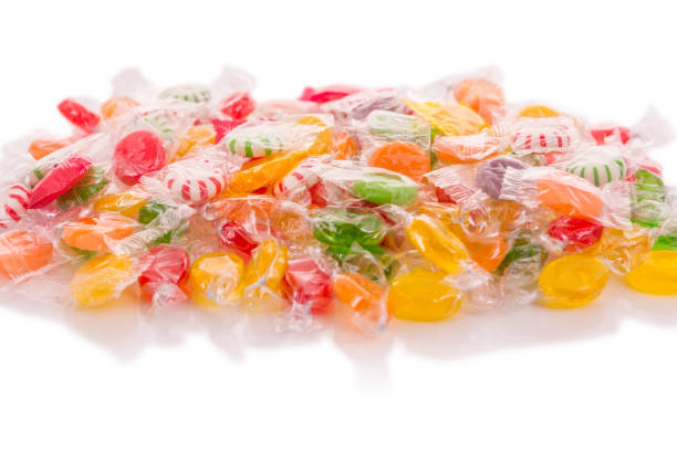 sweetest candies - candy hard candy wrapped variation imagens e fotografias de stock