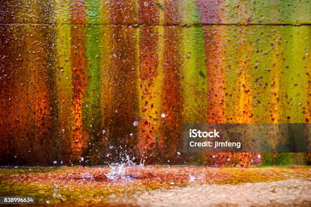 Rusted And Multicolored Metal Wall Stock Photo - Download Image Now - Aging Process, Multi Colored, Wall - Building Feature