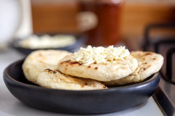 istock Colombian white corn arepa with cheese 839000268