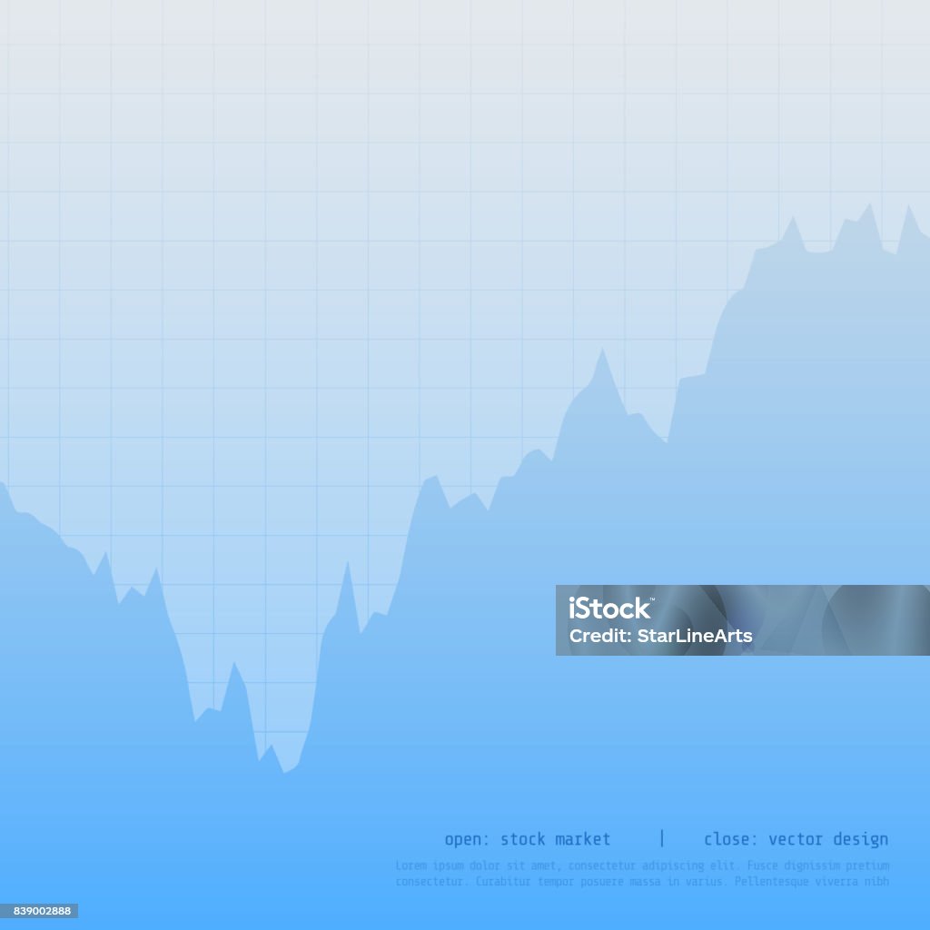 Blue Business Graph Chart Design With High And Low Point Stock ...