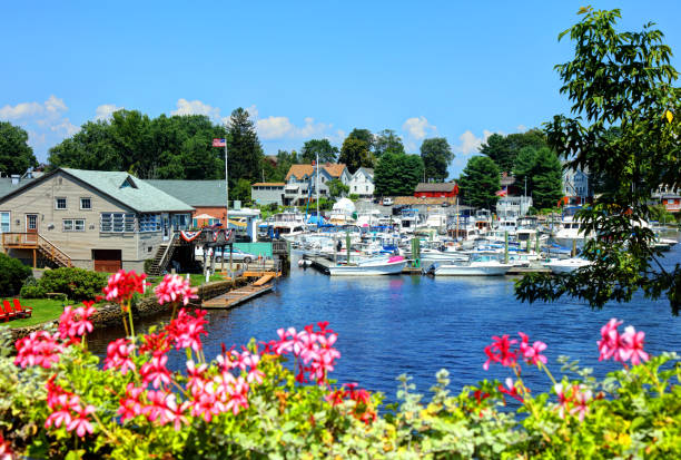 Pawtuxet Village in the cities of Warwick and Cranston Pawtuxet Village is a section of the New England cities of Warwick and Cranston, Rhode Island. new england usa photos stock pictures, royalty-free photos & images