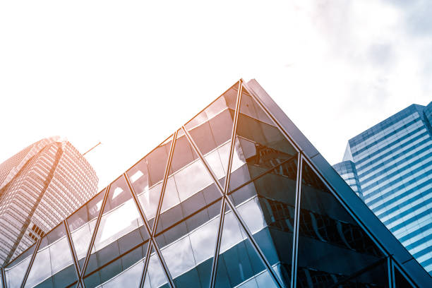 istock Office building window close up in Hong Kong 839003926