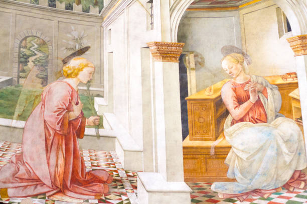 spoleto, umbrien, italien: domkyrkan fresk av filippo lippi - spoleto bildbanksfoton och bilder