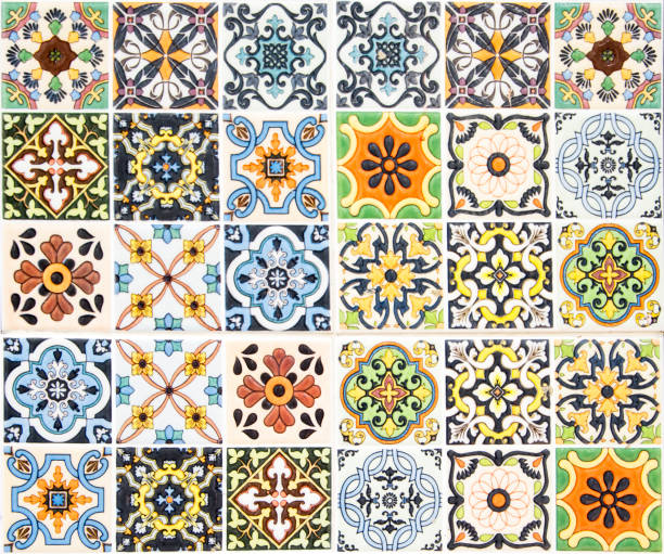 istock Colorful vintage ceramic tiles wall decoration.Turkish ceramic tiles wall background 839034550