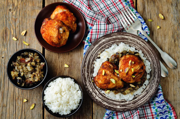 istock Moroccan spiced chicken with dates and aubergines 839041108