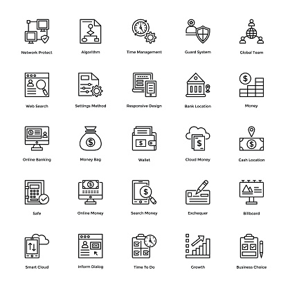 Here is a useful Business and Finance Vector Icons pack. Hope you can find a great use for them in finance, money, banking, and statistics visuals.