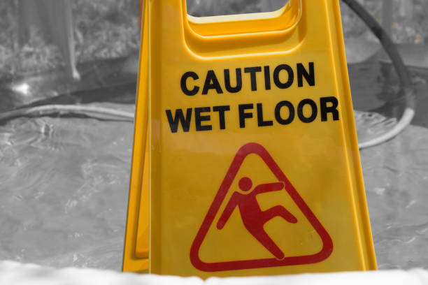istock A warning sign next to a children's pool 839048450