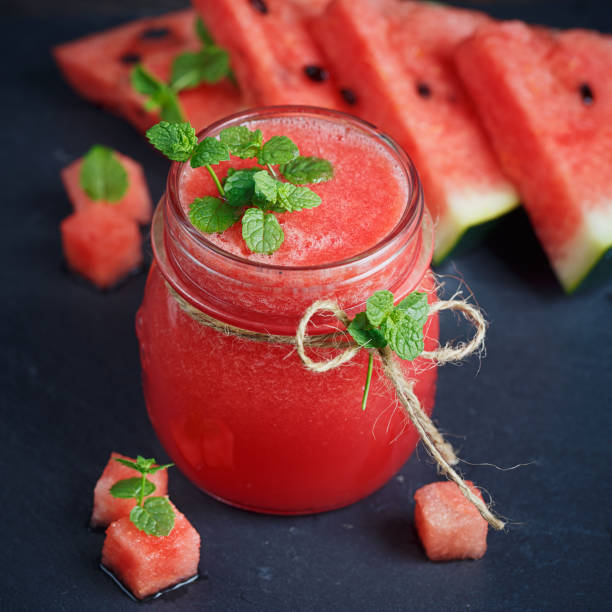 istock Delicious fresh watermelon smoothie. 839053482