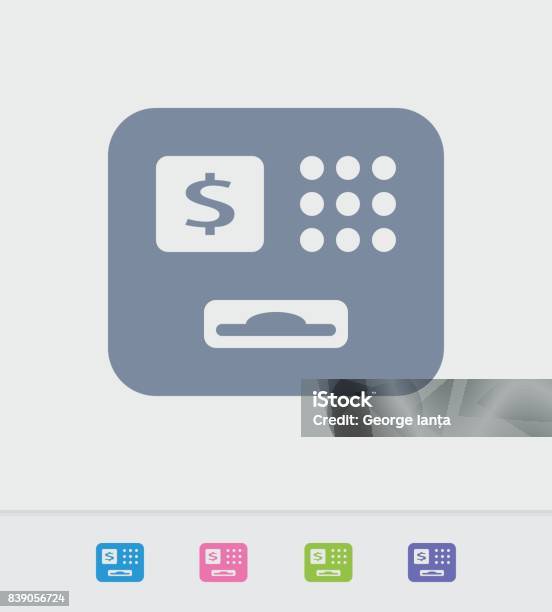 Atm Interface Granite Icons Stock Illustration - Download Image Now - ATM, Bank - Financial Building, Banking