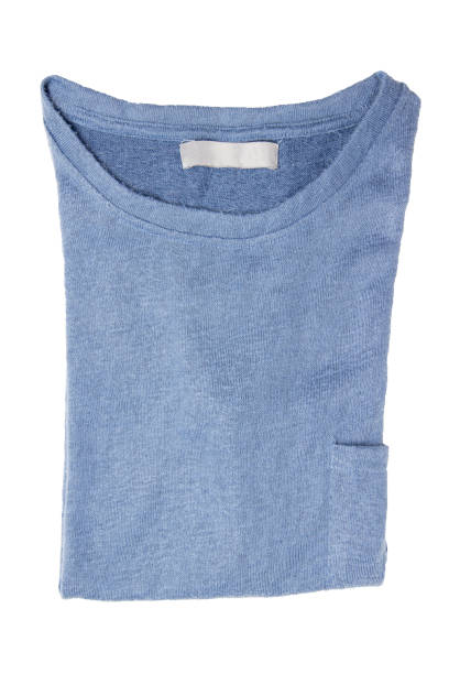 istock Folded t-shirt isolated on white background. 839065590