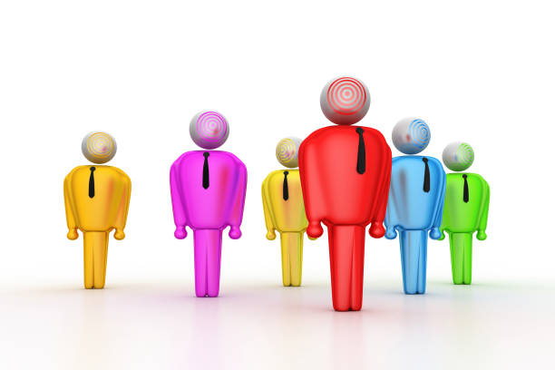 istock Group of stylized coloured people 839080136