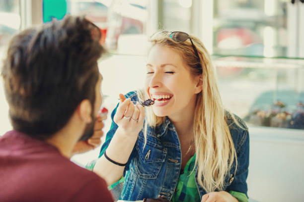 istock Couple enjoying pastry shop 839096506