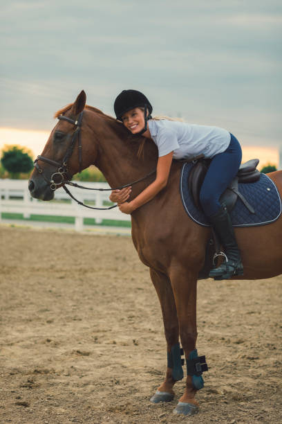 istock Female rider with her horse 839105650