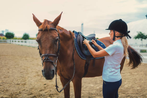 istock Female rider with her horse 839112990