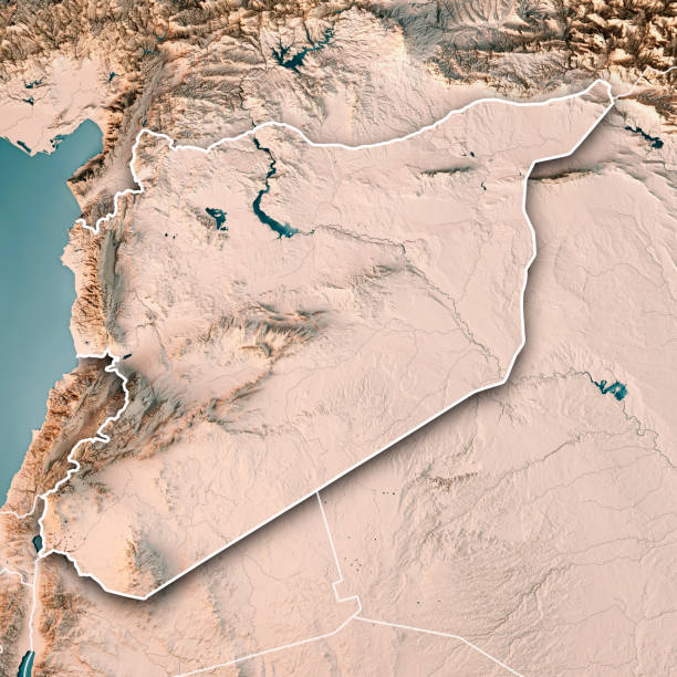 istock Syria Country 3D Render Topographic Map Neutral Border 839113114