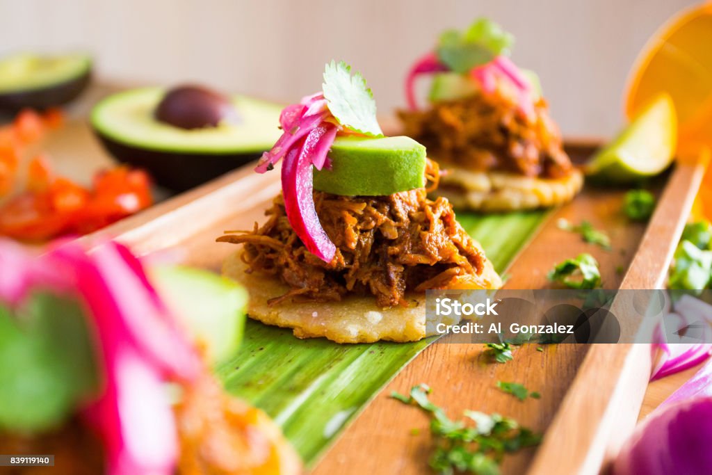 Taco Pulled Pork Mexican Food Stock Photo