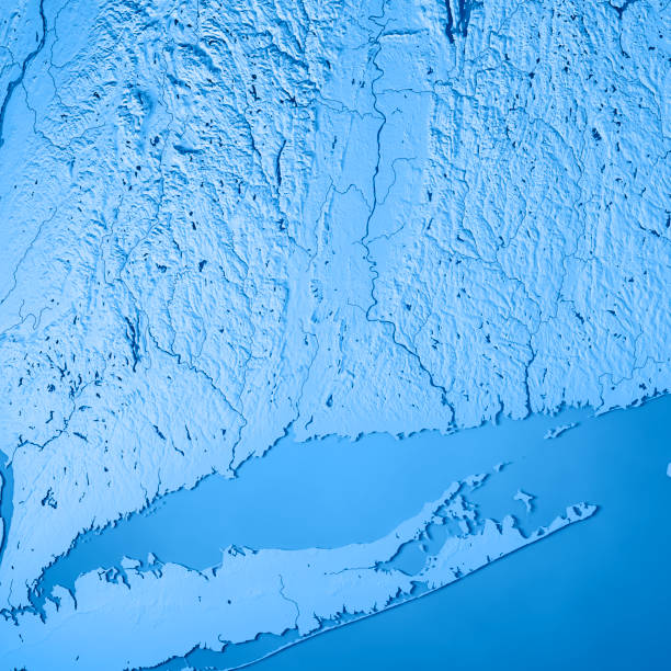 istock Connecticut State USA 3D Render Topographic Map Blue 839120068