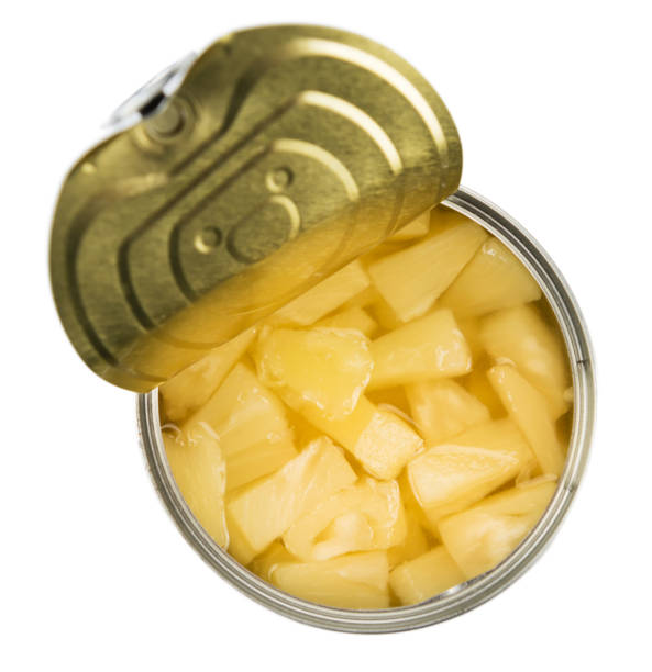 istock Portion of Preserved Pineapple pieces isolated on white 839121632