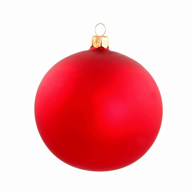 istock Red christmas ball toy on white background 839131788