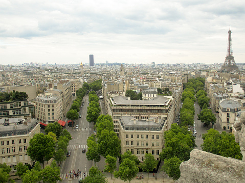 A view of Paris from the Arc de Triomphe