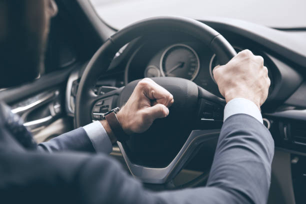 istock Young business man test drive new car 839143772