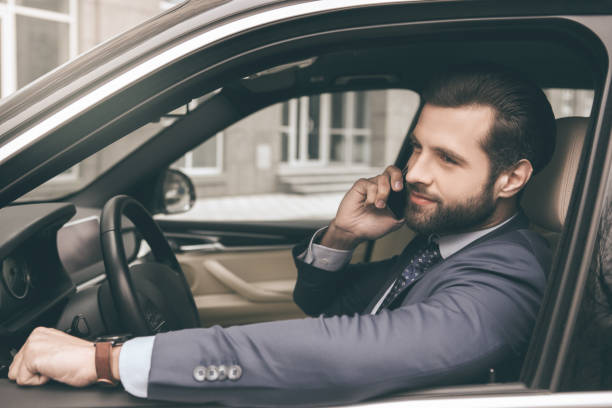 istock Young business man test drive new car 839146638