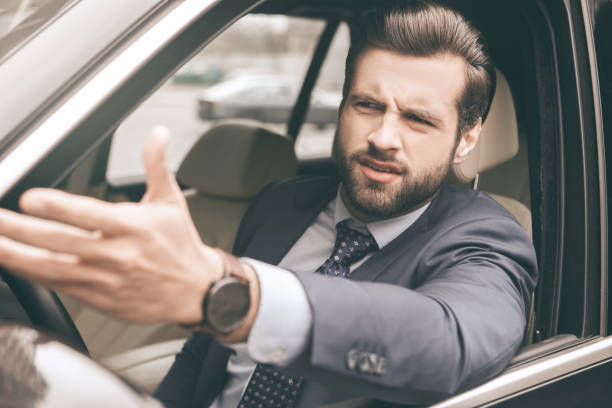 istock Young business man test drive new car 839146668