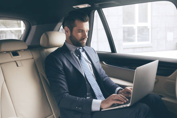 istock Young business man test drive new car 839146892