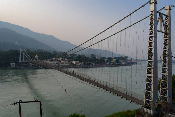 istock Bridge across the Ganges River in Rishikesh, India 839146962
