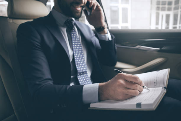 istock Young business man test drive new car 839147096