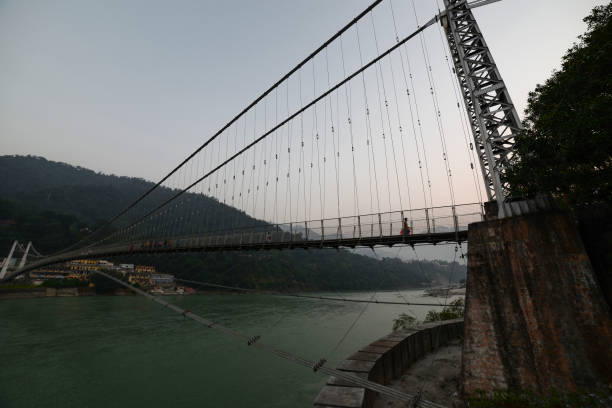 istock Bridge across the Ganges River in Rishikesh, India 839159048
