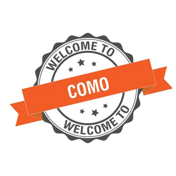 Vector illustration of Welcome to Como stamp illustration