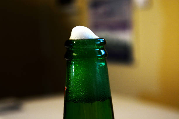 This image was to capture the moment where the foam began to overfill at the top of the bottle thus creating a foam mountain. This image was taken with a nikon d5200