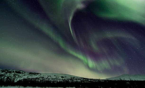 istock Swirling Aurora, Swedish Lapland 839165968