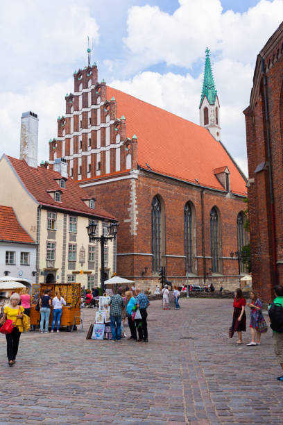 St. John's Church is a Lutheran church in Riga, the capital of Latvia. The church is an active place of worship, with more than a thousand registered members, and public worship every Sunday morning and Wednesday evening. It is also a popular tourist venue, and is regularly open to visitors when guides are available. The church is also used as a concert venue, due to its large size and good acoustic properties.